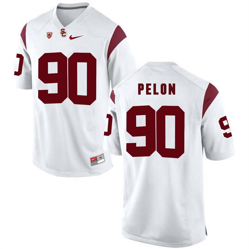 male usc trojans white 90 claude pelon 2017 ncaa football pac 12 game nfl player jersey