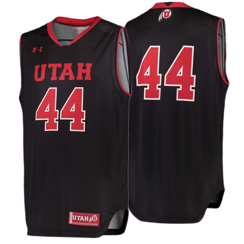 male utah utes black 44 basketball performance jersey