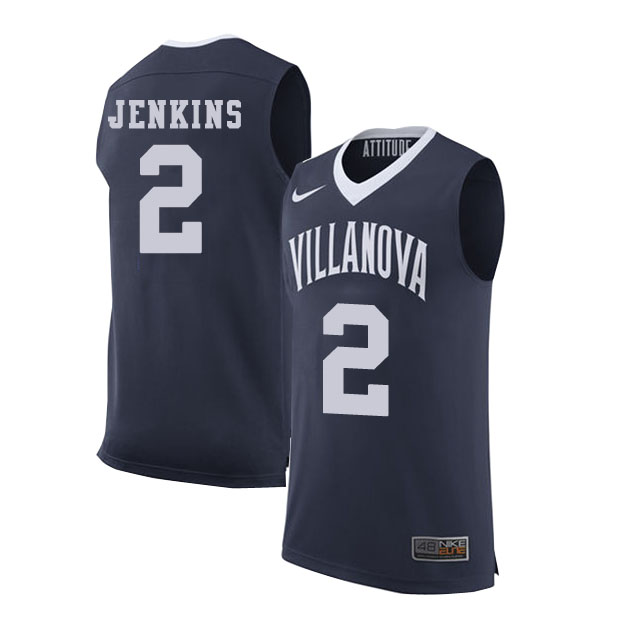 male villanova wildcats navy blue kris jenkins college basketball jersey