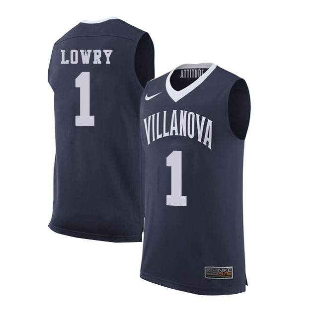 male villanova wildcats navy blue kyle lowry college basketball jersey