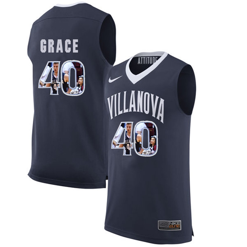 male villanova wildcats navy denny grace college basketball player portrait jersey