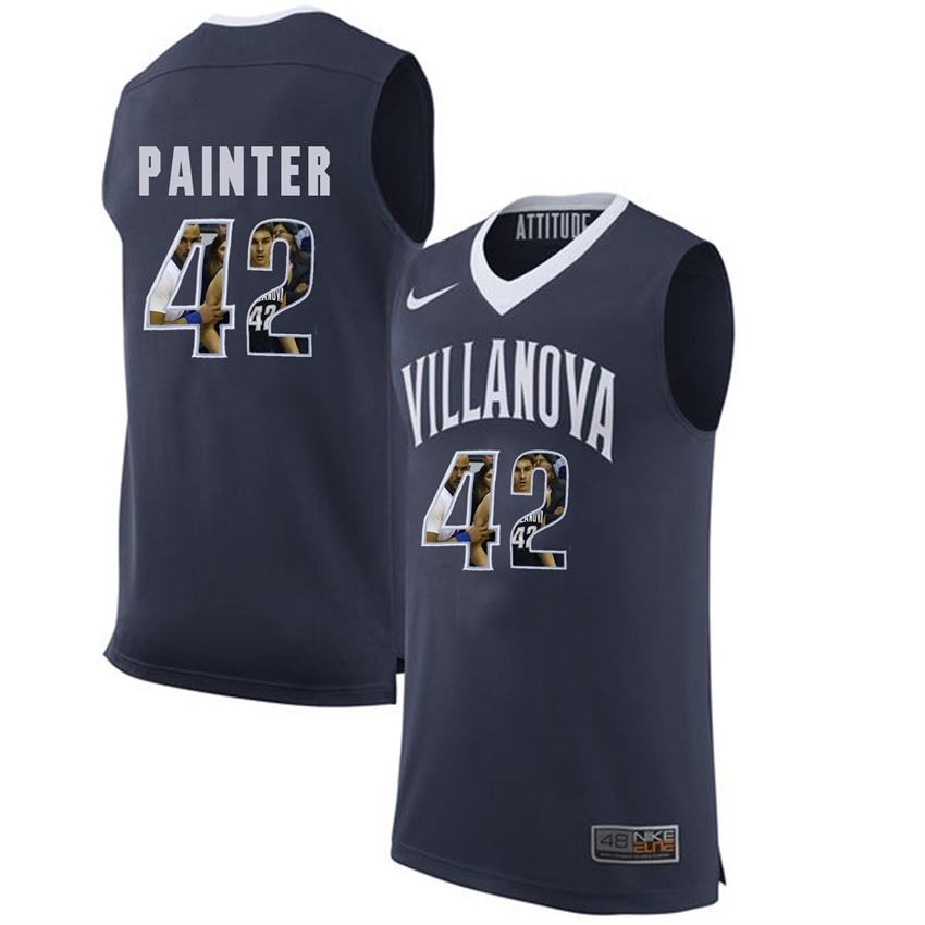 male villanova wildcats navy dylan painter college basketball player portrait jersey