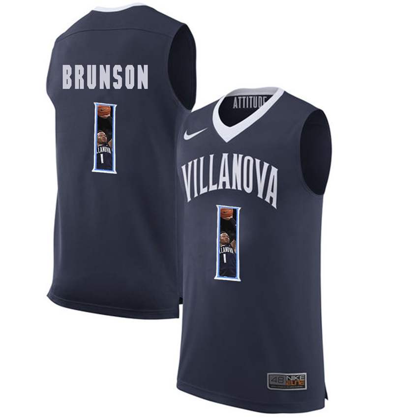 male villanova wildcats navy jalen brunson college basketball player portrait jersey
