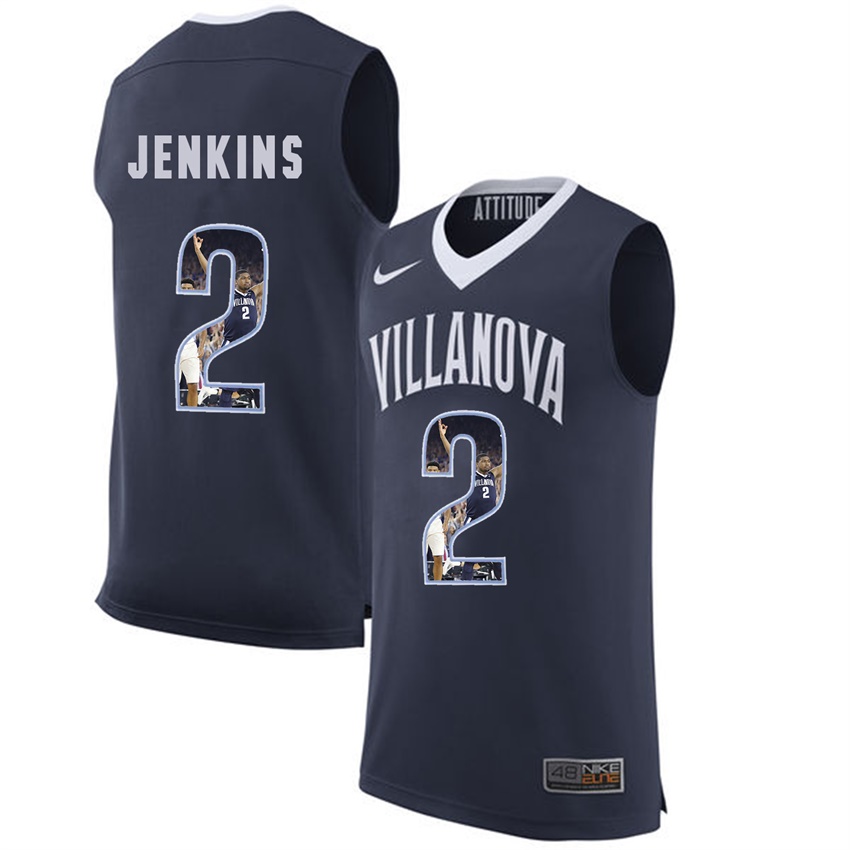 male villanova wildcats navy kris jenkins college basketball player portrait jersey