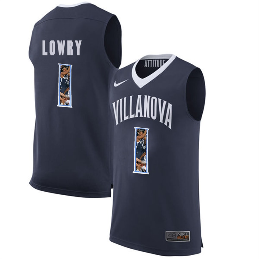 male villanova wildcats navy kyle lowry college basketball player portrait jersey