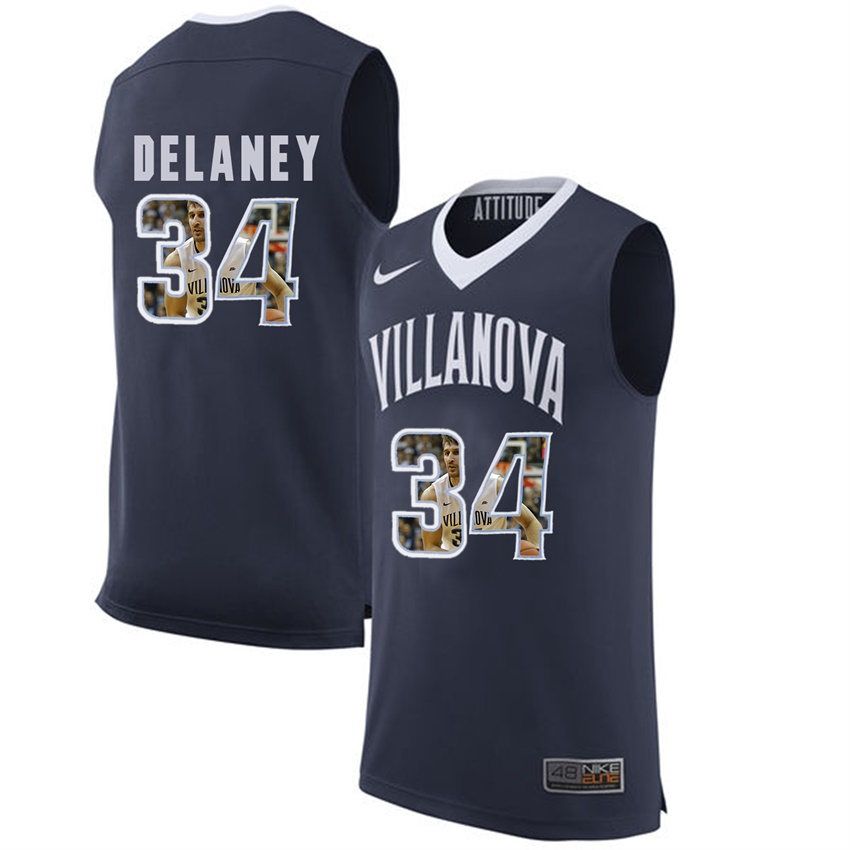 male villanova wildcats navy tim delaney college basketball player portrait jersey