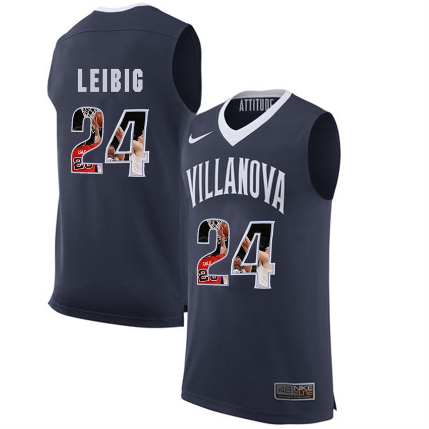 male villanova wildcats navy tom leibig college basketball player portrait jersey