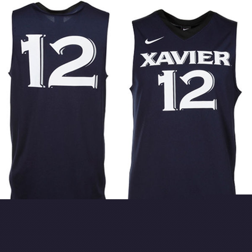 male xavier musketeers yellow 12 ncaa basketball premier tank top jersey