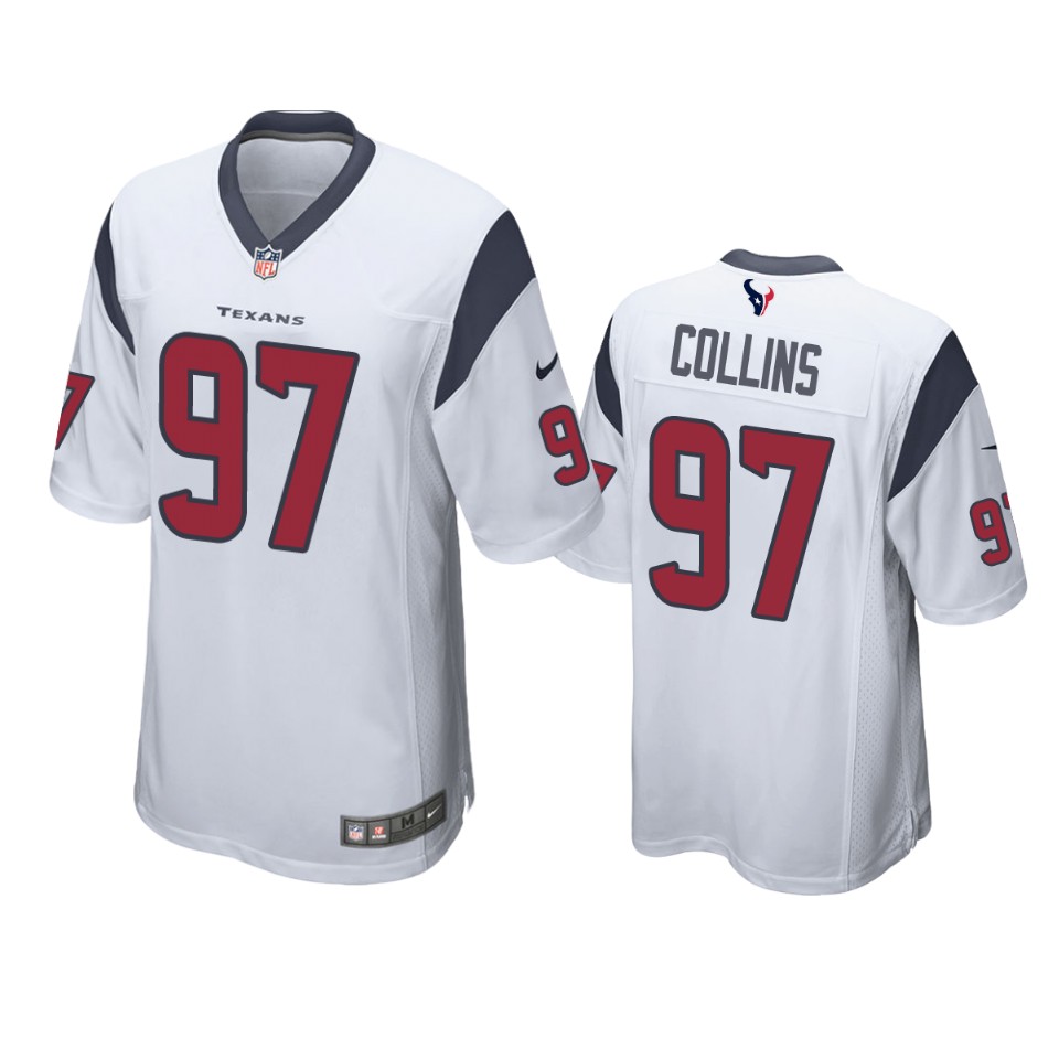 maliek collins texans white game jersey