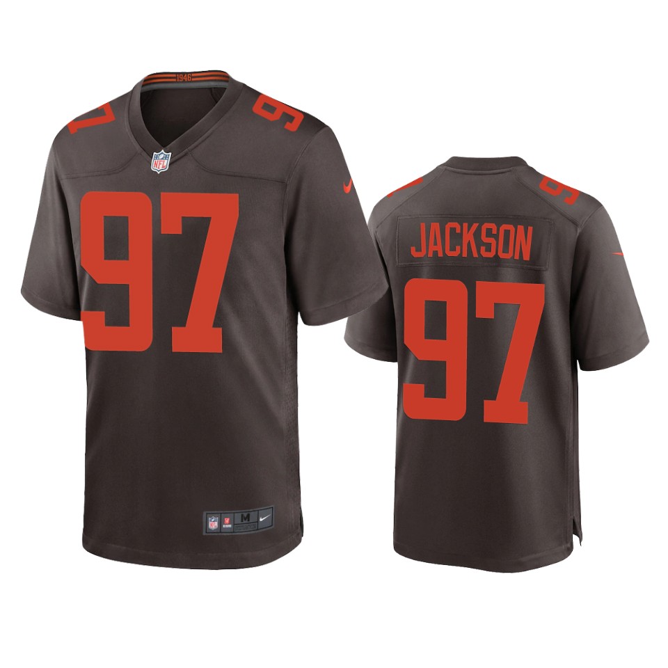 malik jackson browns brown alternate game jersey