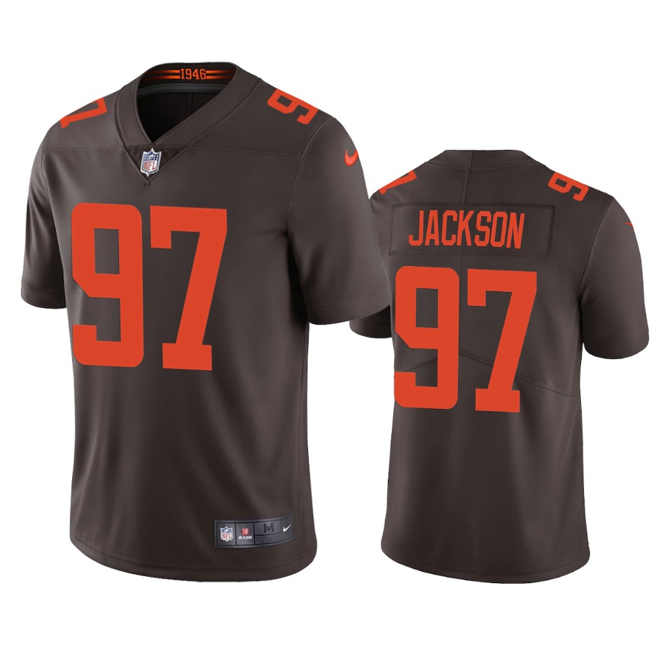 malik jackson browns brown vapor jersey
