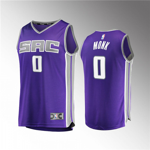 Sacramento Kings Malik Monk Fast Break Replica Purple stitched Jersey #0
