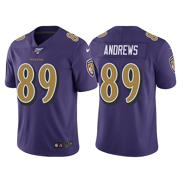 mark-andrews-100th-season-baltimore-ravens-purple-color-rush-jersey-middle