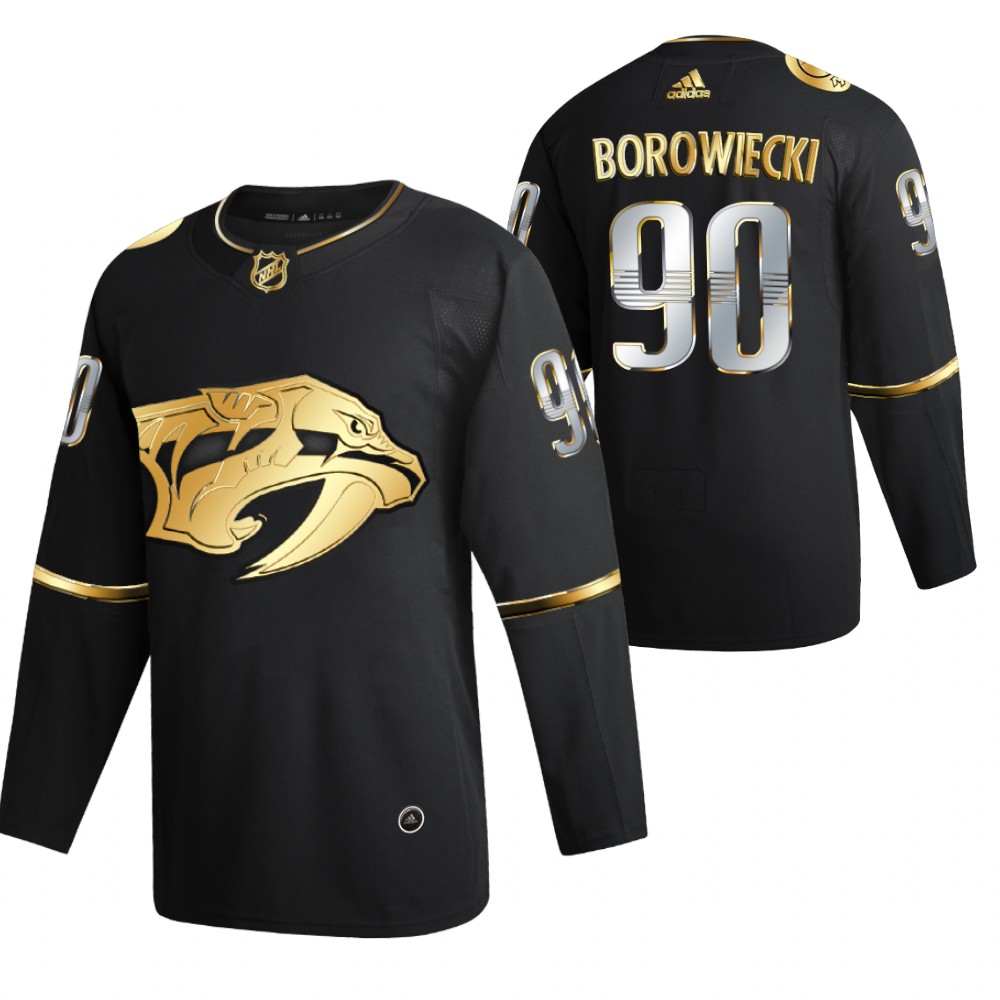 mark borowiecki Nashville Predators Black 2021 Golden Edition Jersey Limited Authentic