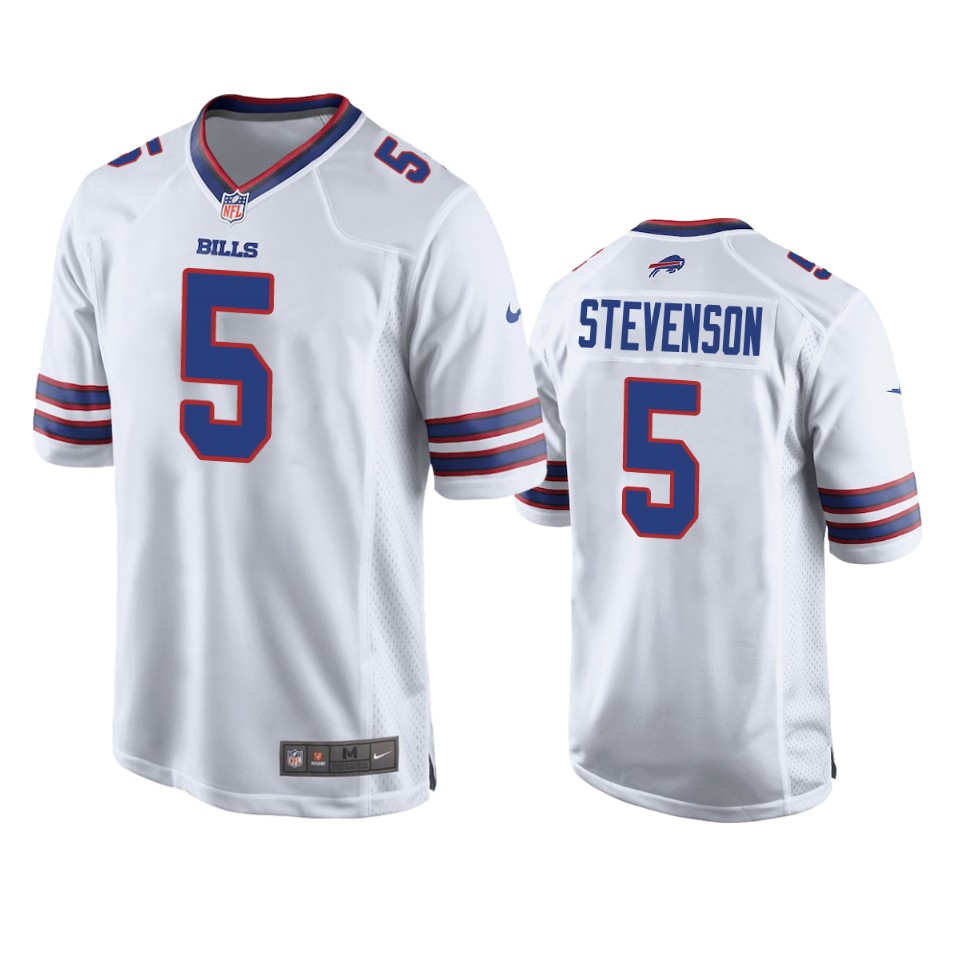 marquez stevenson bills white game jersey