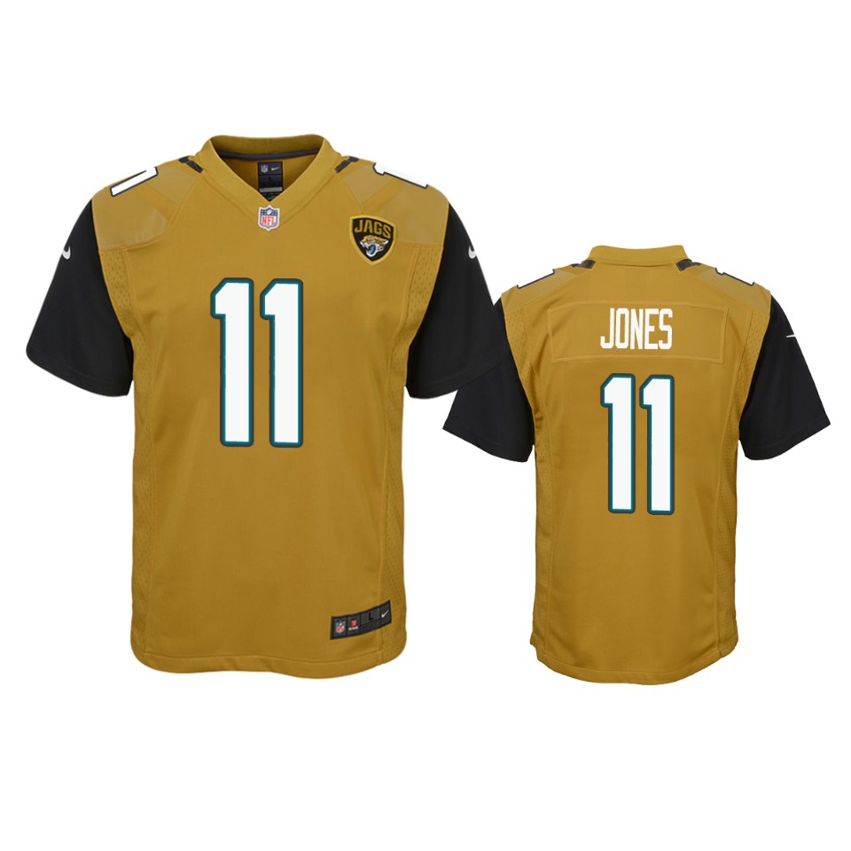 marvin jones jaguars gold color rush game jersey