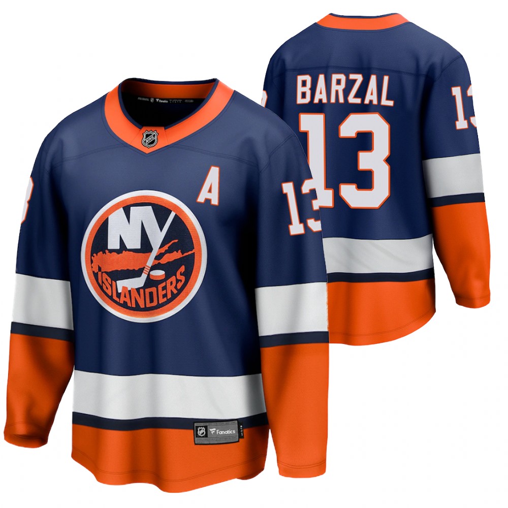 mathew barzal Islanders 2021 Special Edition Navy Jersey Reverse Retro