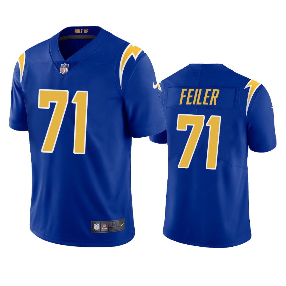 matt feiler chargers royal vapor jersey