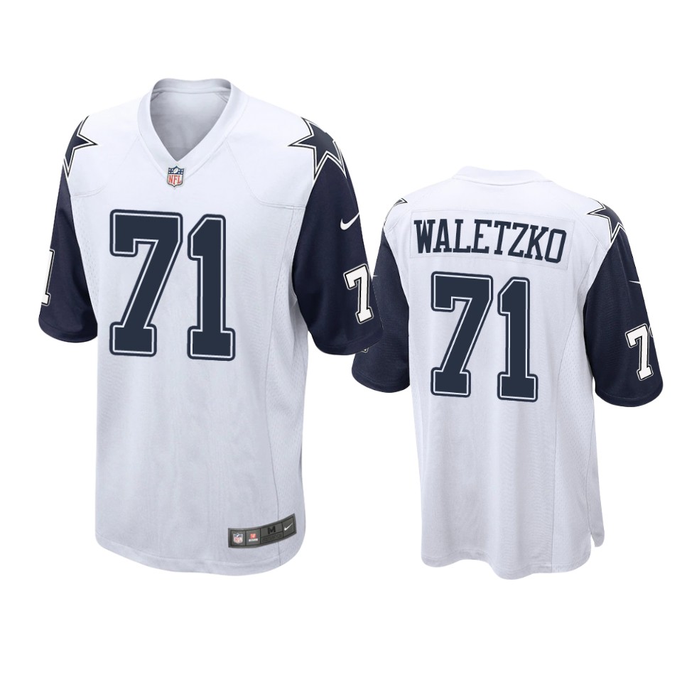 matt waletzko cowboys alternate game white jersey