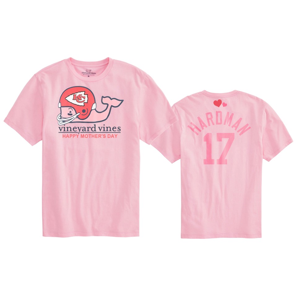 mecole hardman chiefs pink mother's day t shirt