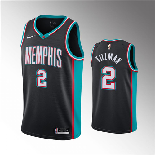 memphis grizzlies xavier tillman black hardwood classics jersey