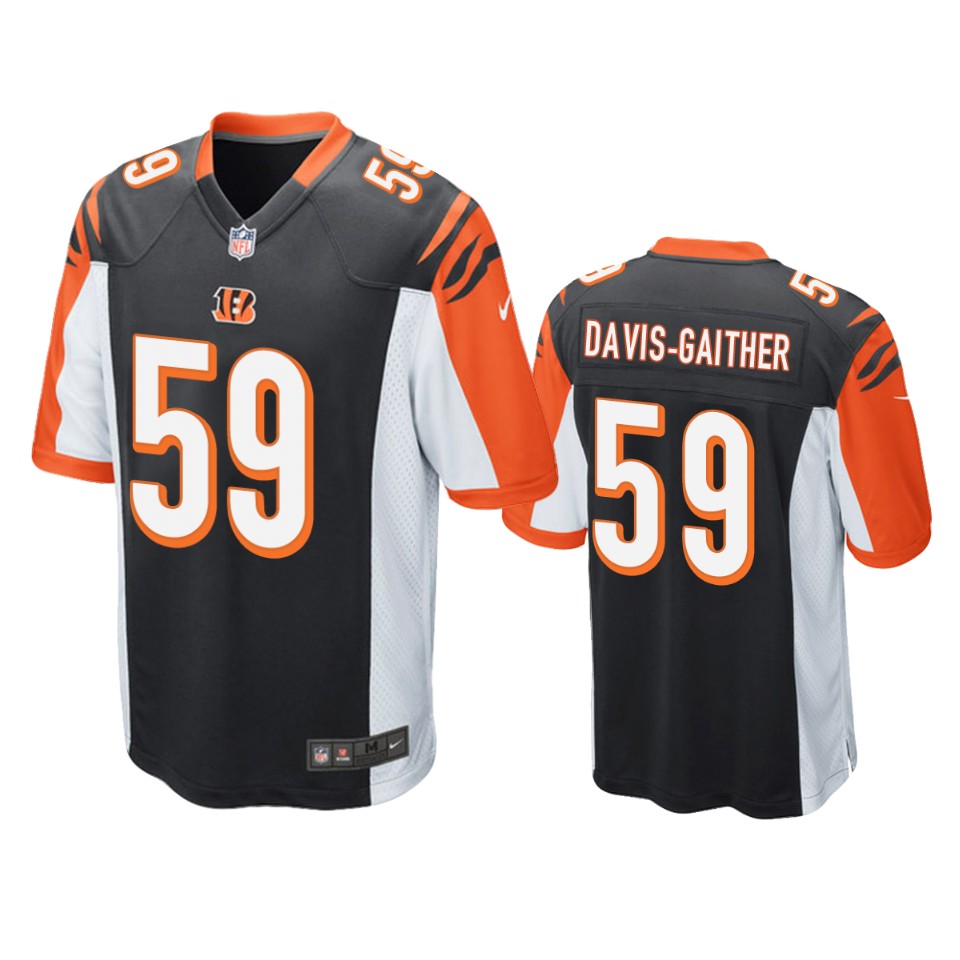 men's akeem davis gaither bengals black game jersey