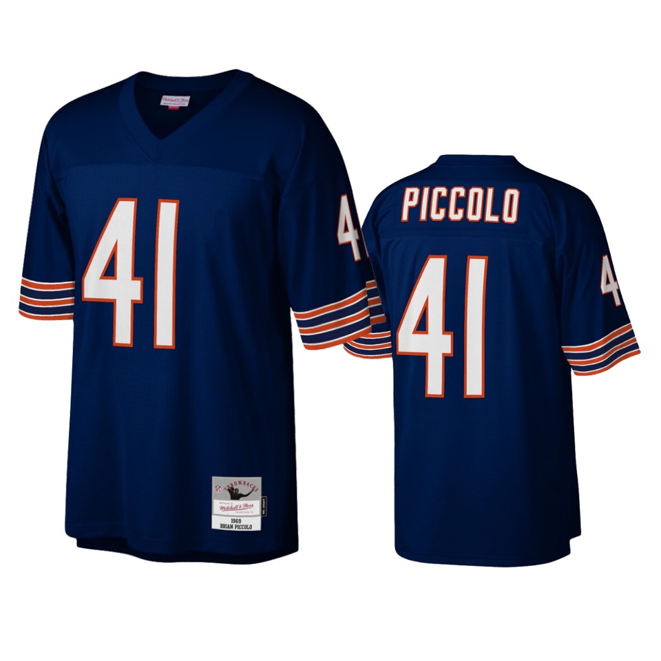 men's bears brian piccolo navy legacy replica jersey