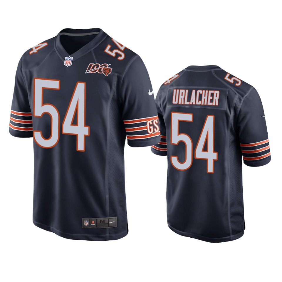 men's bears brian urlacher navy 100th anniversary game jersey