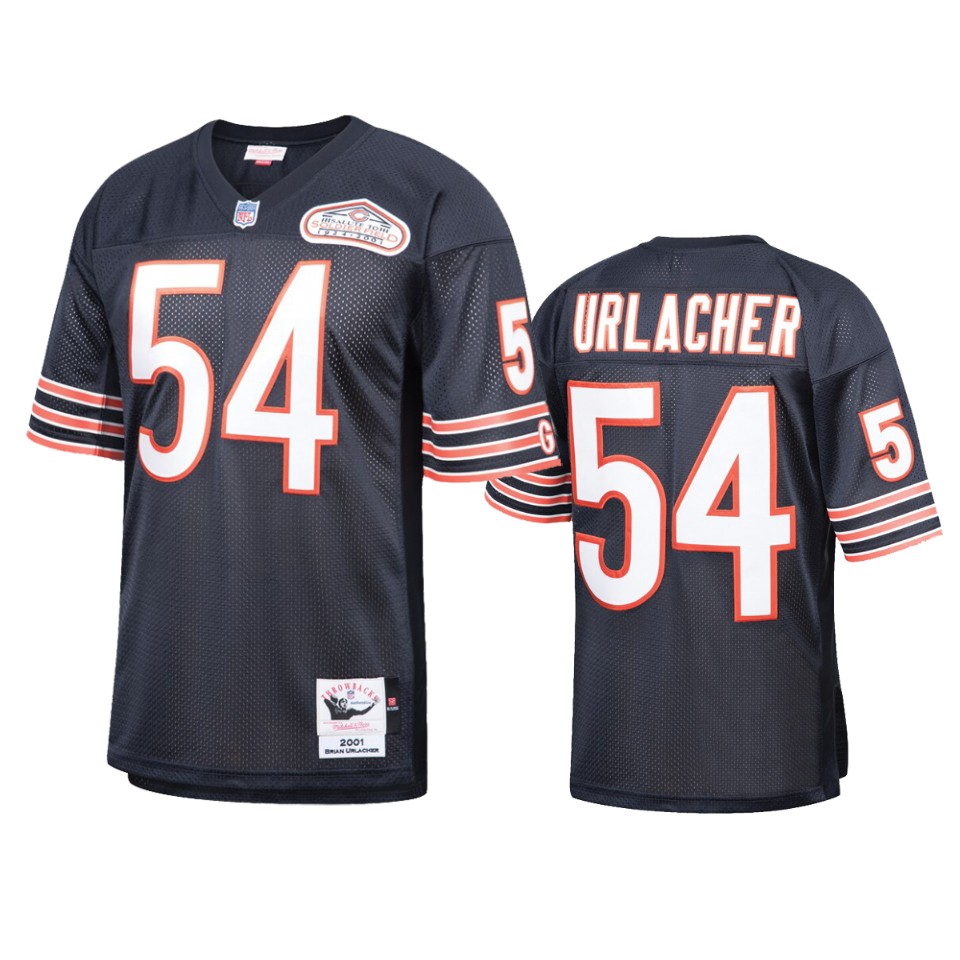 men's bears brian urlacher navy 2001 authentic jersey