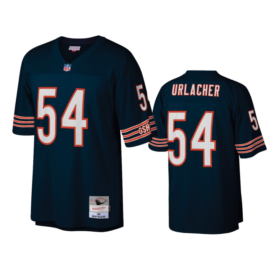 men's bears brian urlacher navy 2001 replica jersey