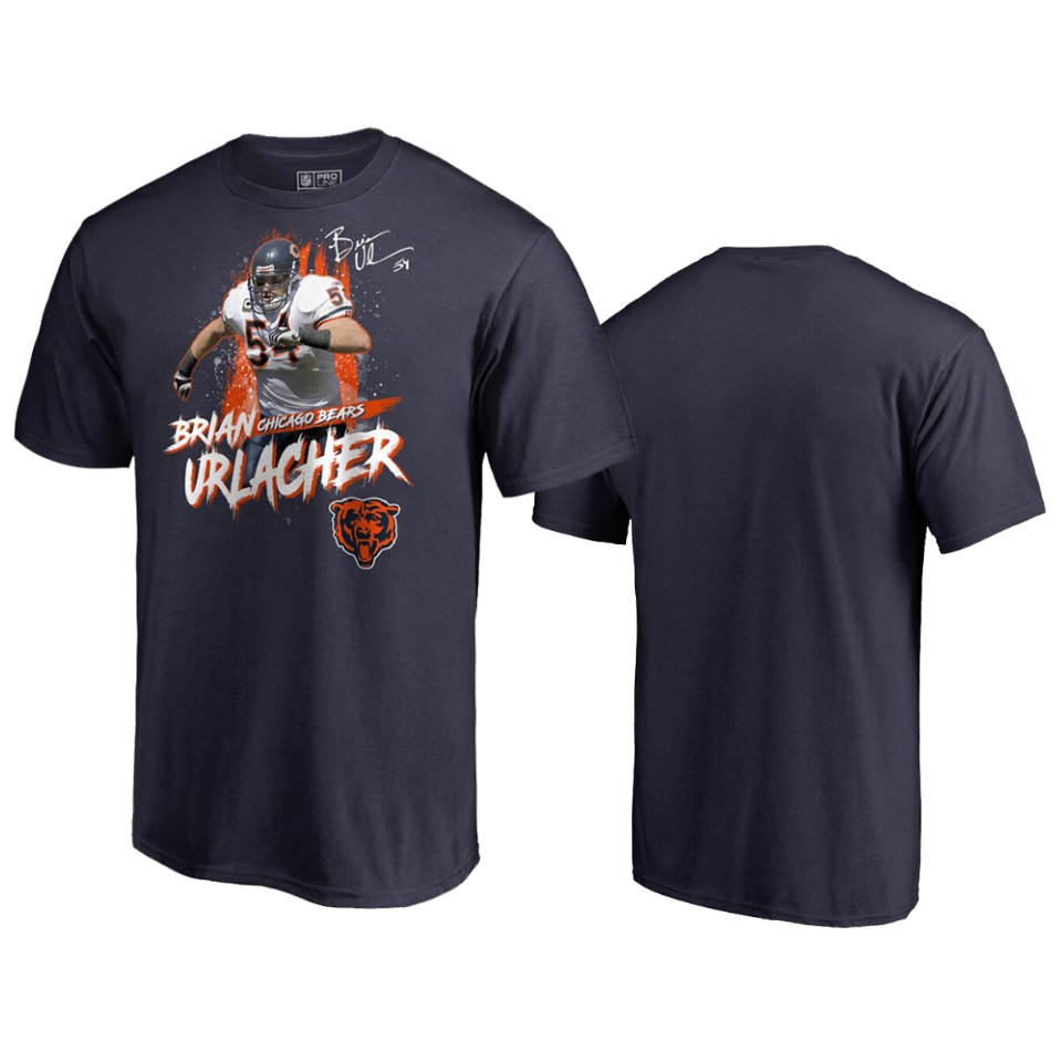 men's bears brian urlacher navy gridiron great graphic t shirt