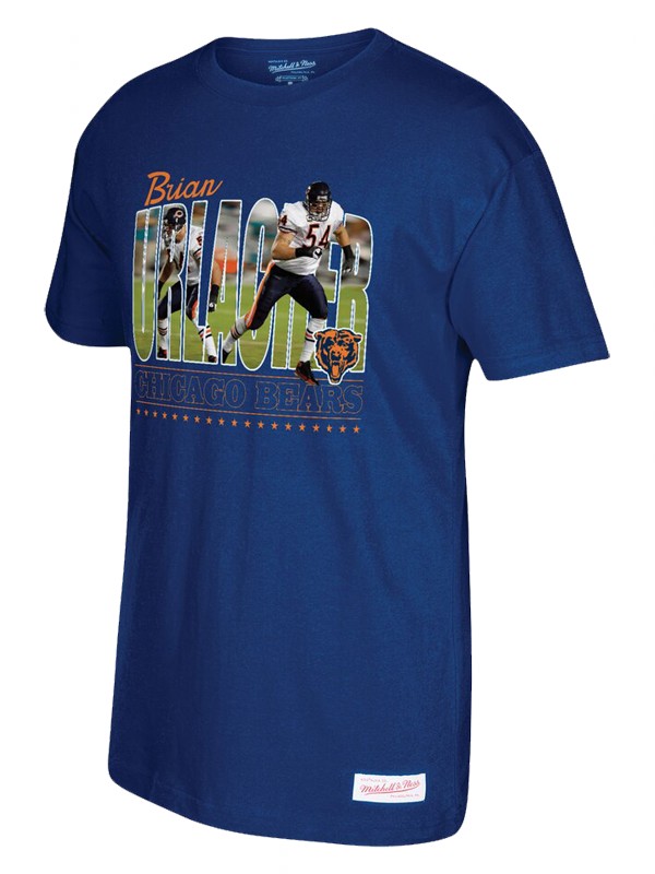 men's bears brian urlacher navy photo real t shirt