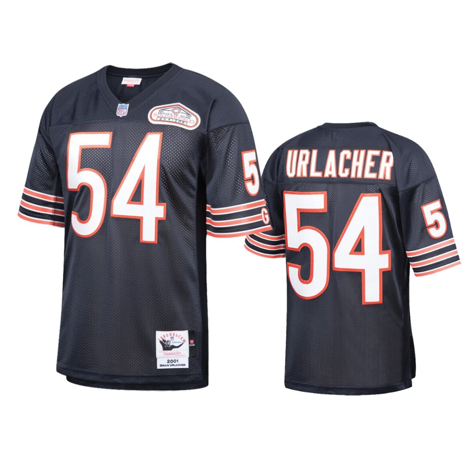 men's bears brian urlacher navy throwback 2001 authentic jersey