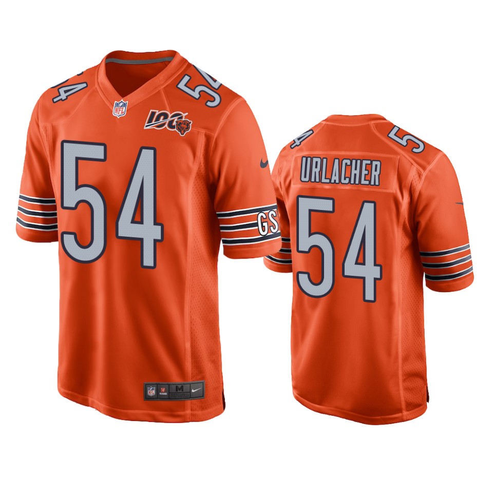 men's bears brian urlacher orange 100th season game jersey