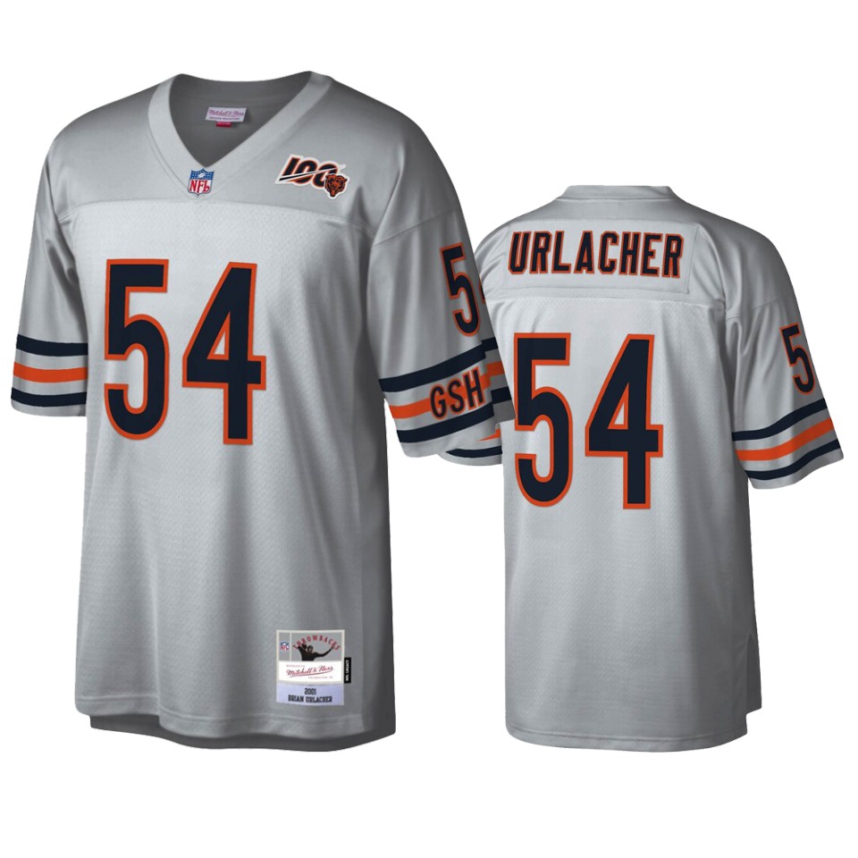 men's bears brian urlacher platinum legacy nfl 100 jersey