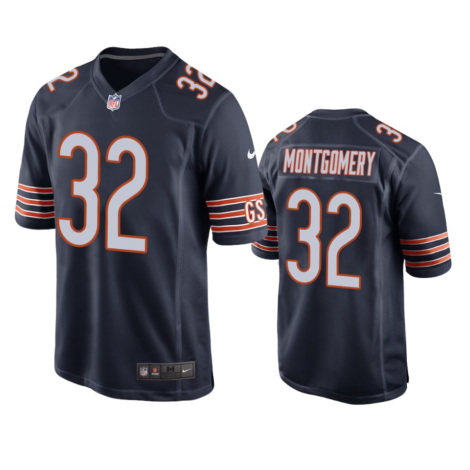 men's bears david montgomery navy game jersey