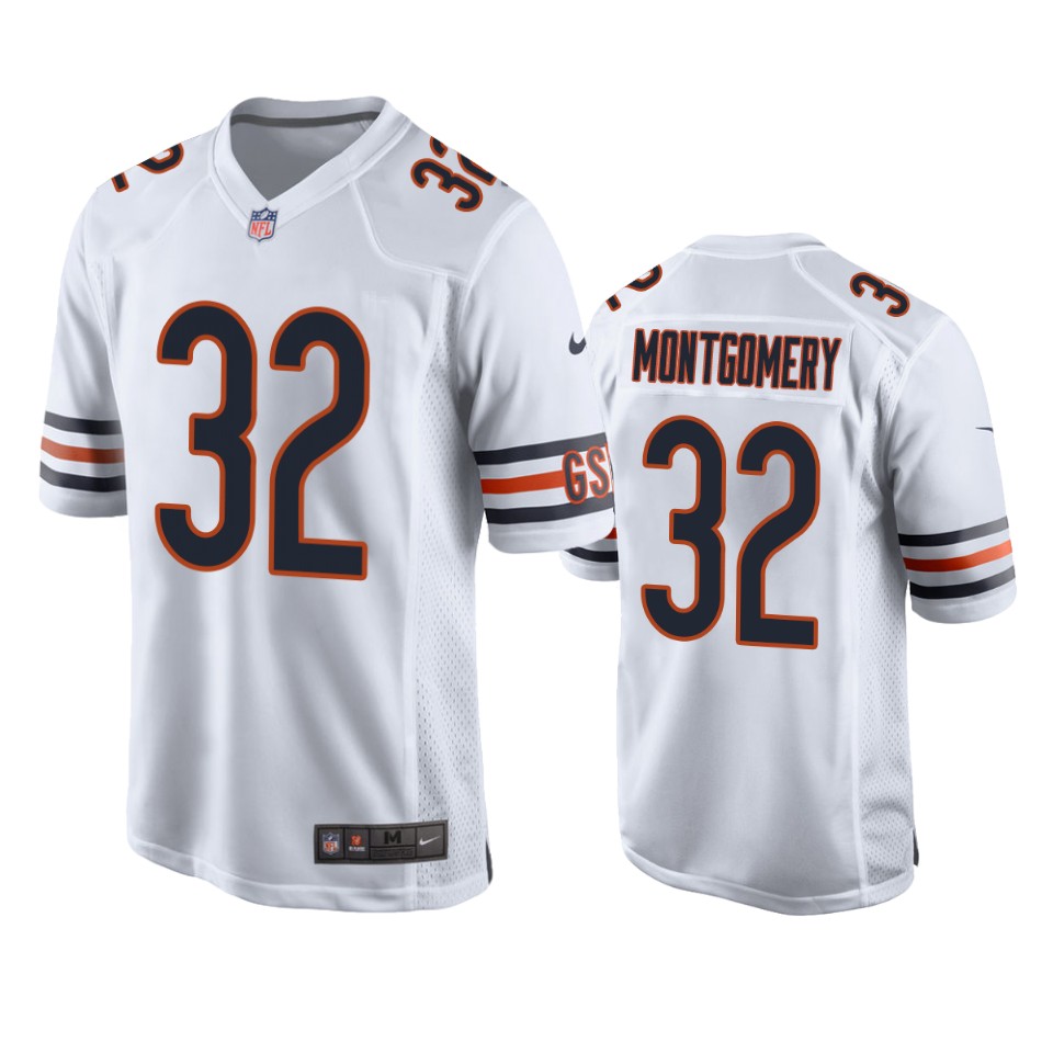 men's bears david montgomery white game jersey