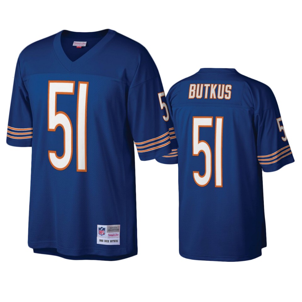 men's bears dick butkus navy legacy replica jersey