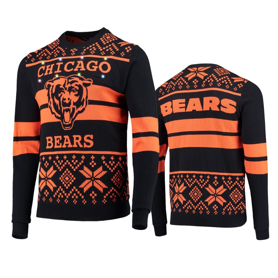 men's bears navy 2019 ugly christmas sweater