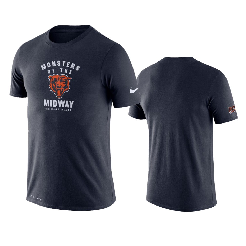 men's bears navy sideline local performance t shirt