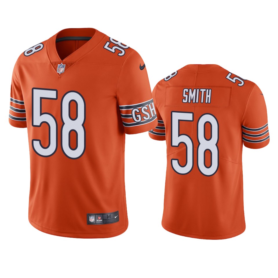 men's bears roquan smith orange vapor untouchable limited jersey