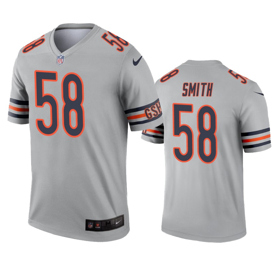 men's bears roquan smith silver inverted legend jersey