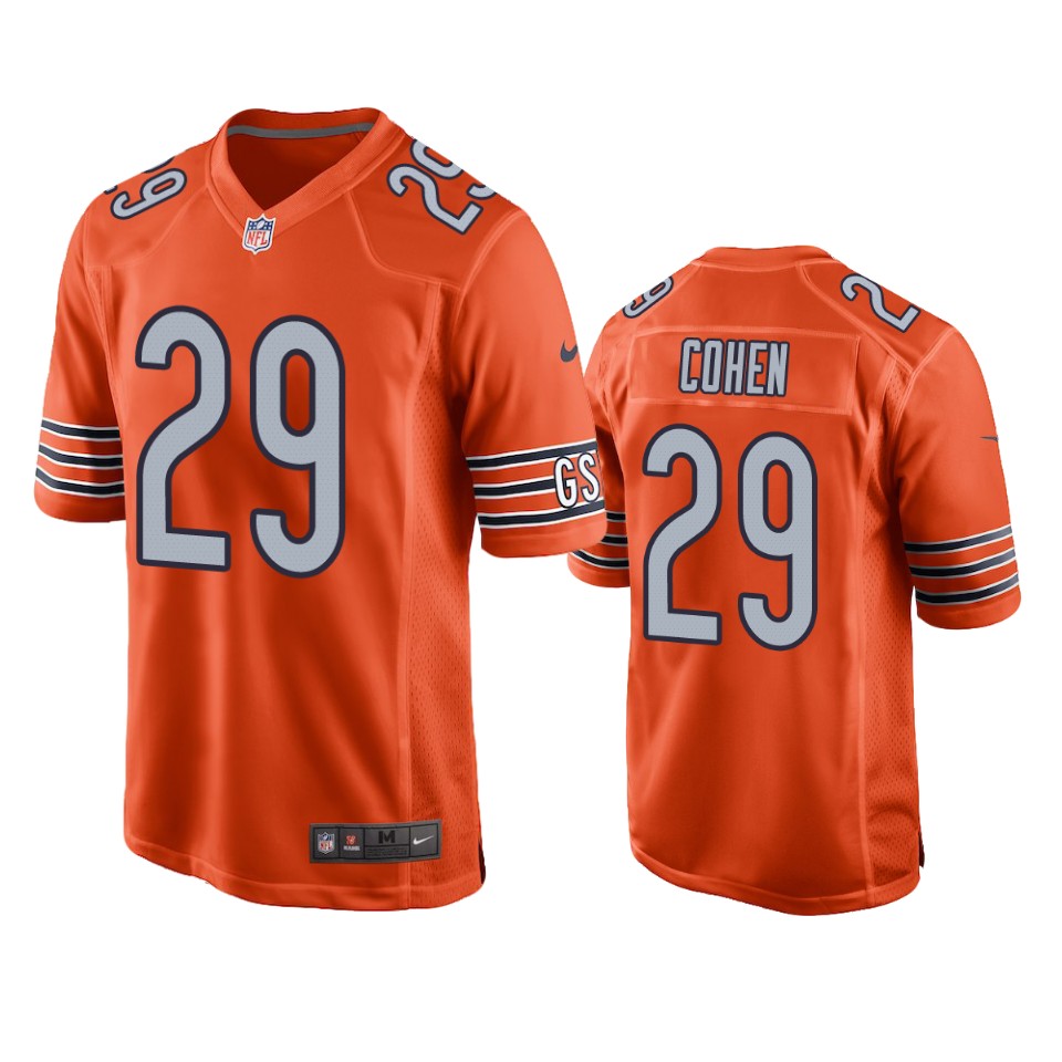 men's bears tarik cohen orange game jersey
