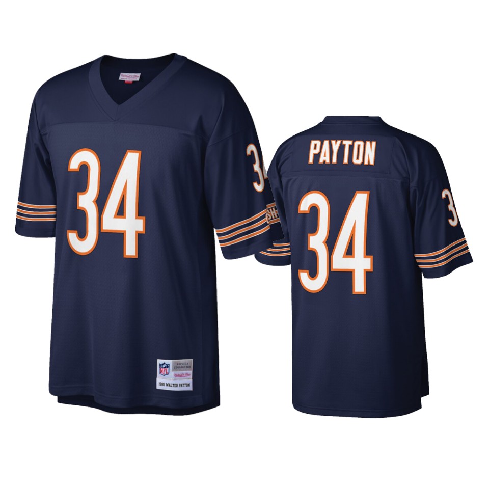 men's bears walter payton navy 1985 vintage replica jersey