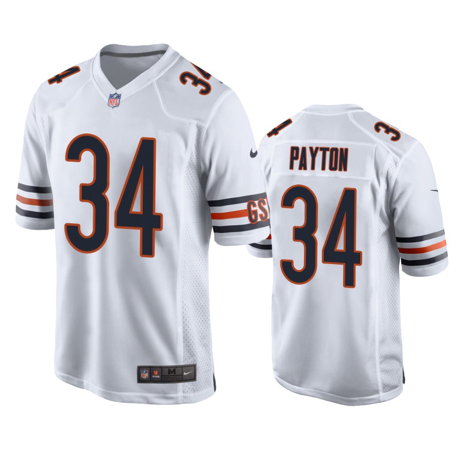 men's bears walter payton white game jersey