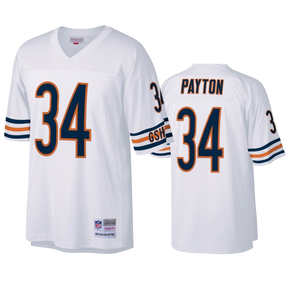 men's bears walter payton white legacy replica jersey