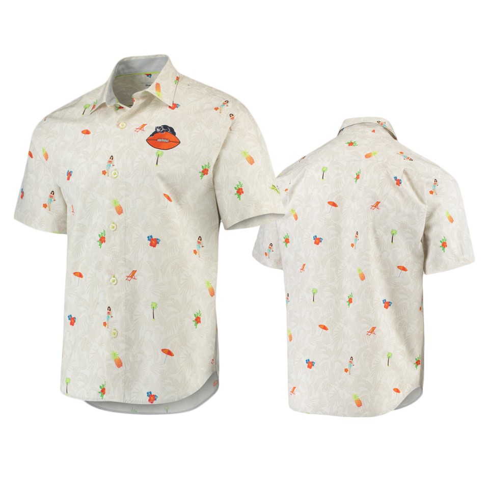 men's bears white beach cation throwback shirt