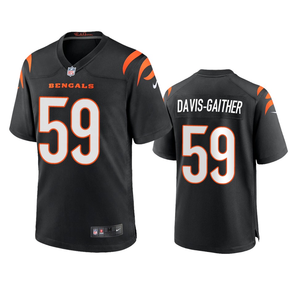 men's bengals akeem davis gaither black 2021 game jersey
