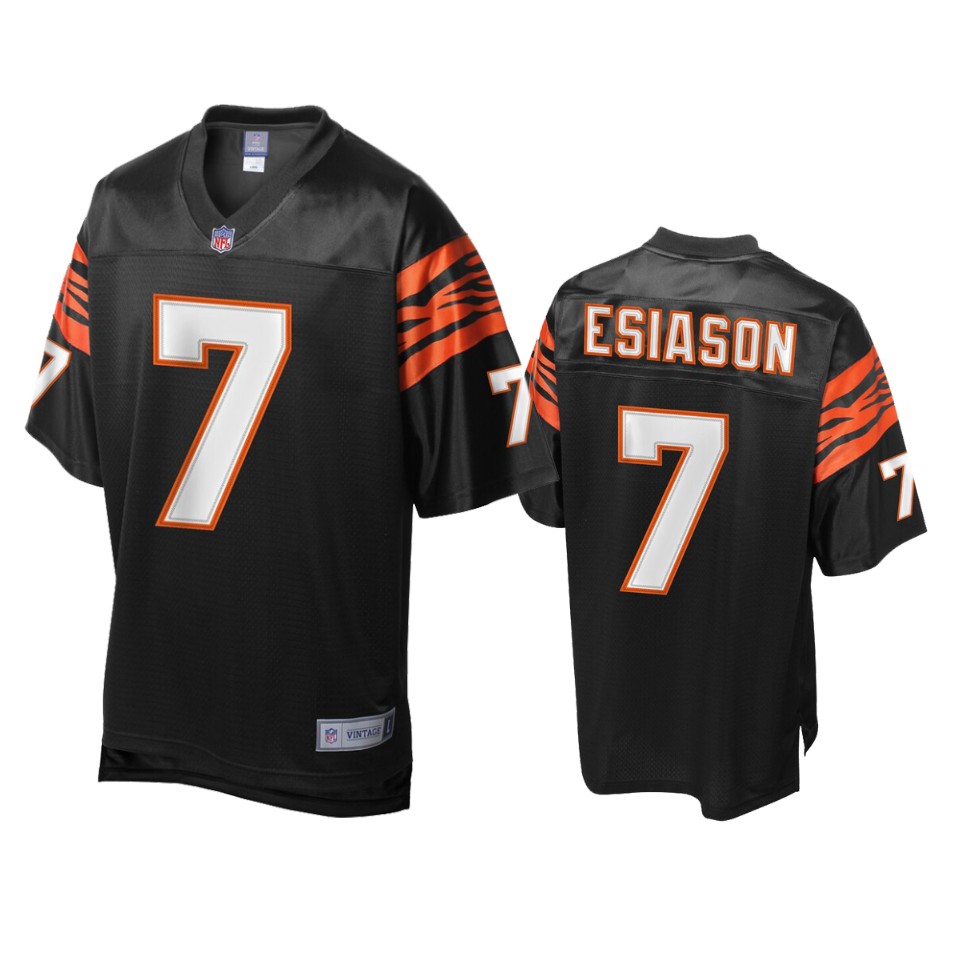 men's bengals boomer esiason black nfl pro line jersey