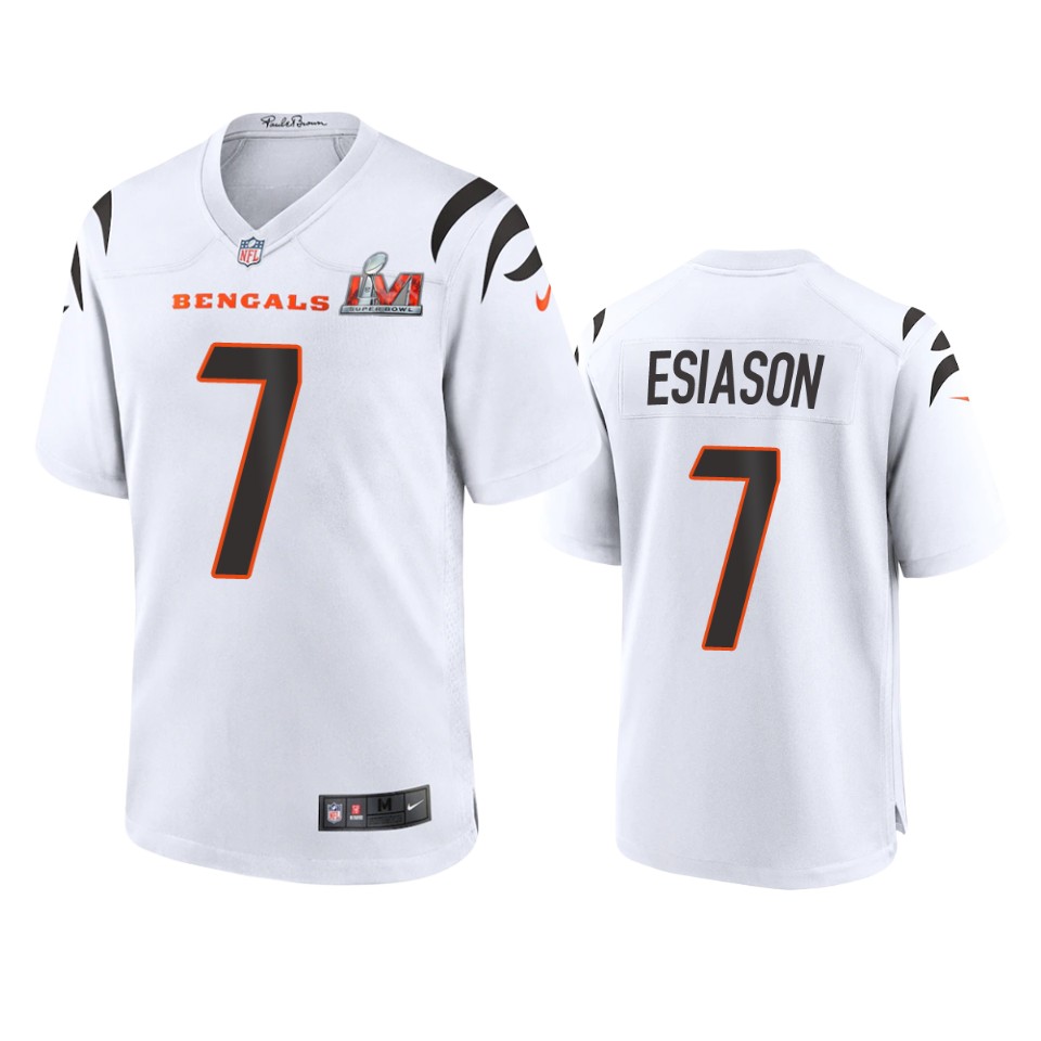 men's bengals boomer esiason white super bowl lvi game jersey